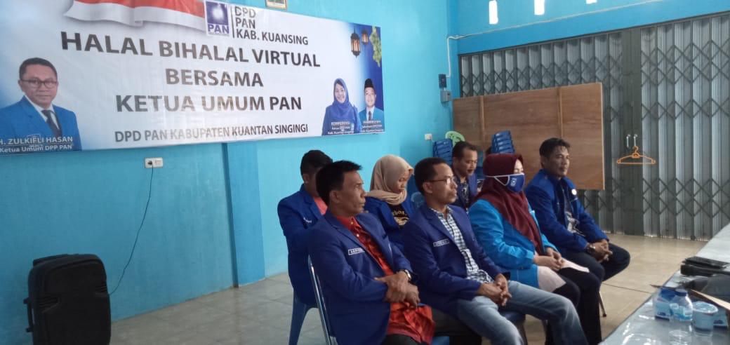 KETUA UMUM PAN ZULKIFLI HASAN HALAL BI HALAL VIRTUAL DENGAN PENGURUS DPD PAN KUANSING  